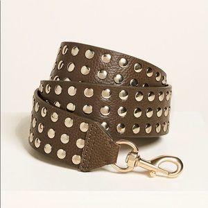 Rebecca Minkoff olive studded guitar strap